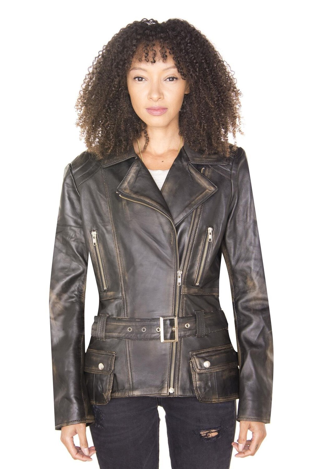 

Длинная кожаная косуха-Кито Infinity Leather, черный