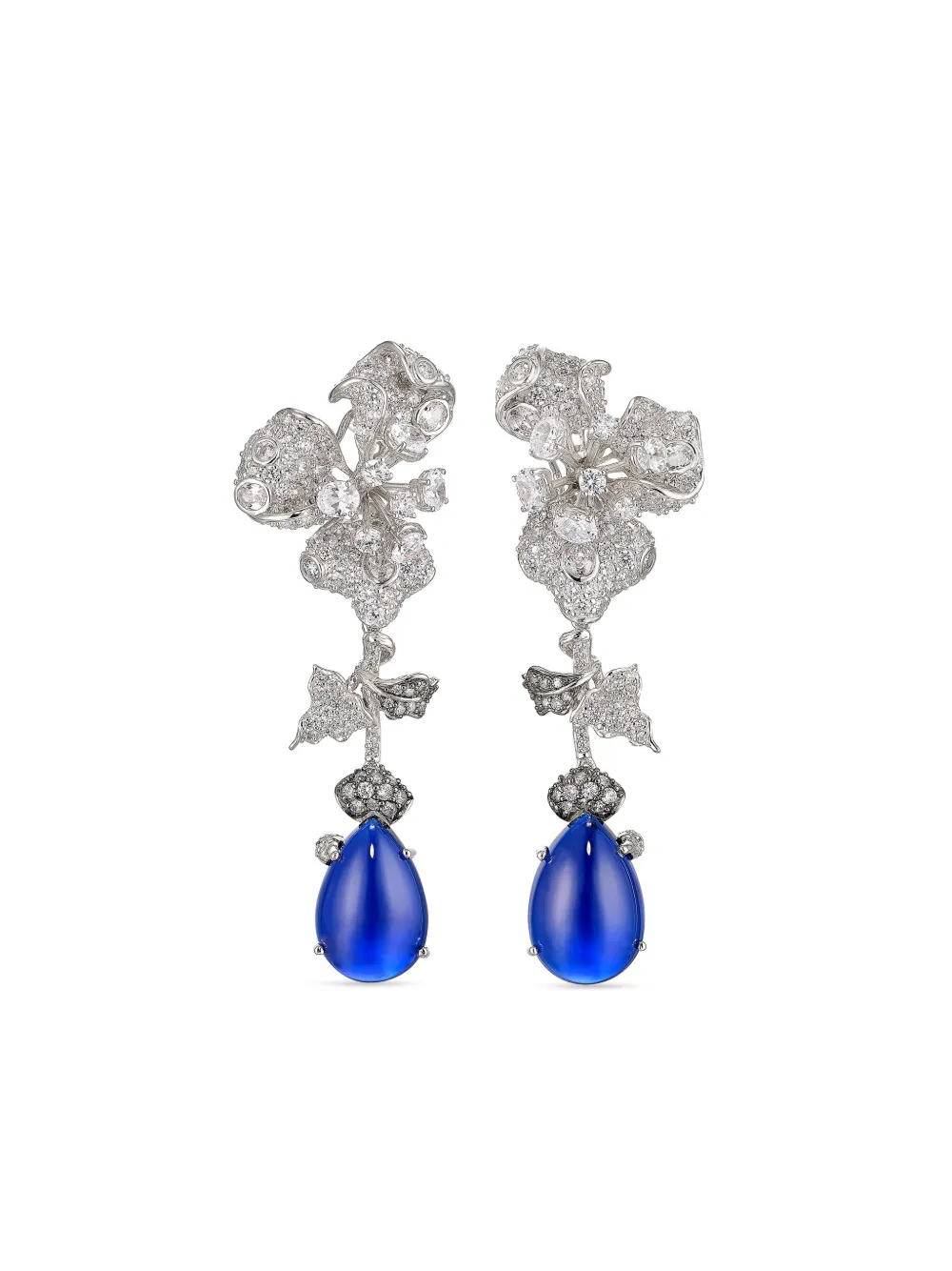 

Серьги Orchid из белого золота с сапфирами и бриллиантами Anabela Chan, серебяный