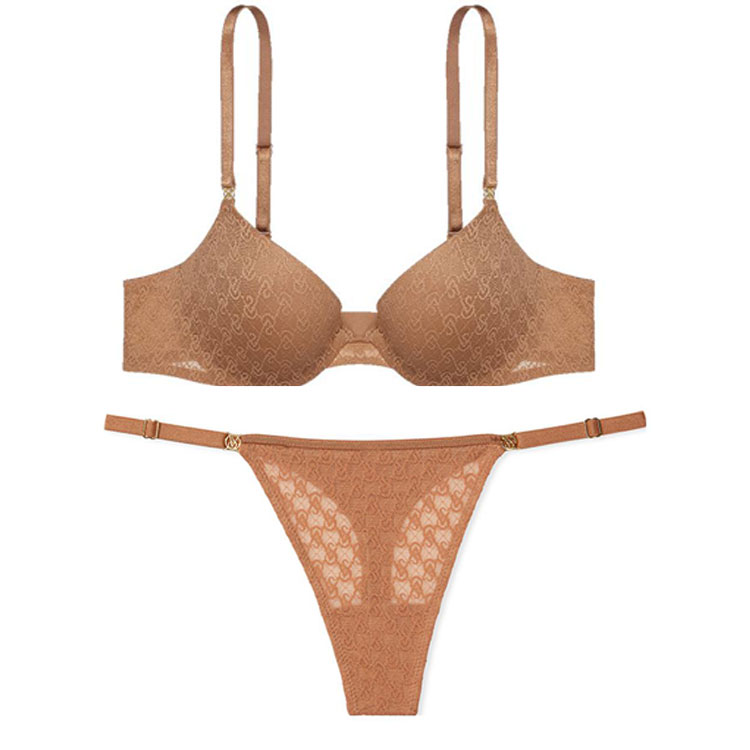 

Комплект нижнего белья женский карамельно-коричневый Victoria's Secret, Комплекты одежды (Карамельно-коричневый)