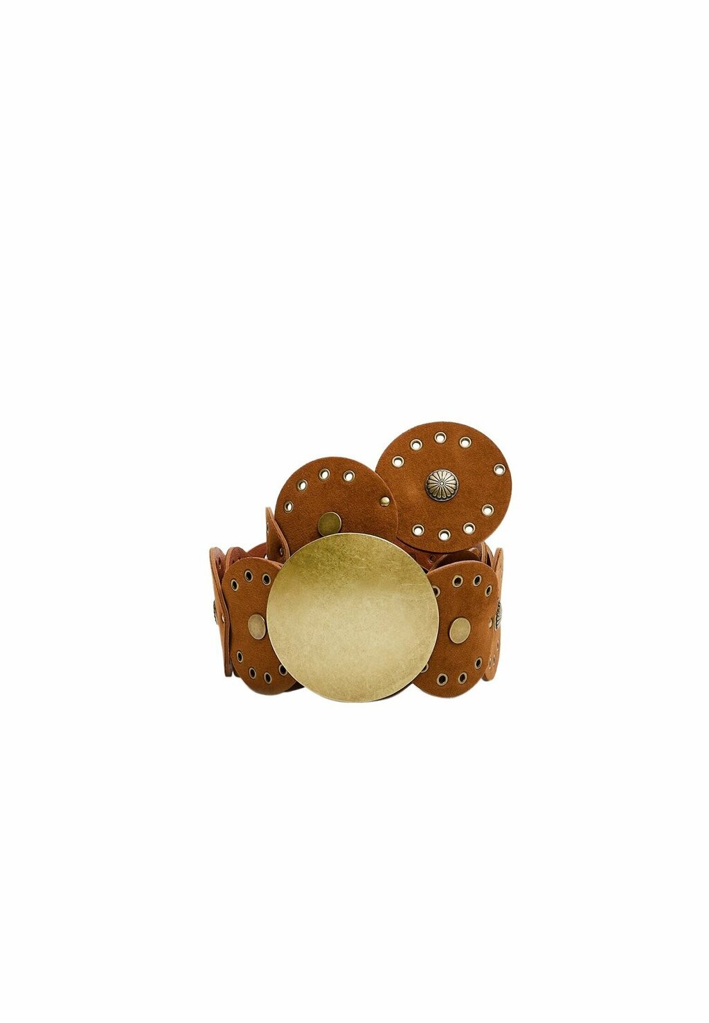 

Пояс WITH CIRCLES Stradivarius, коричневый