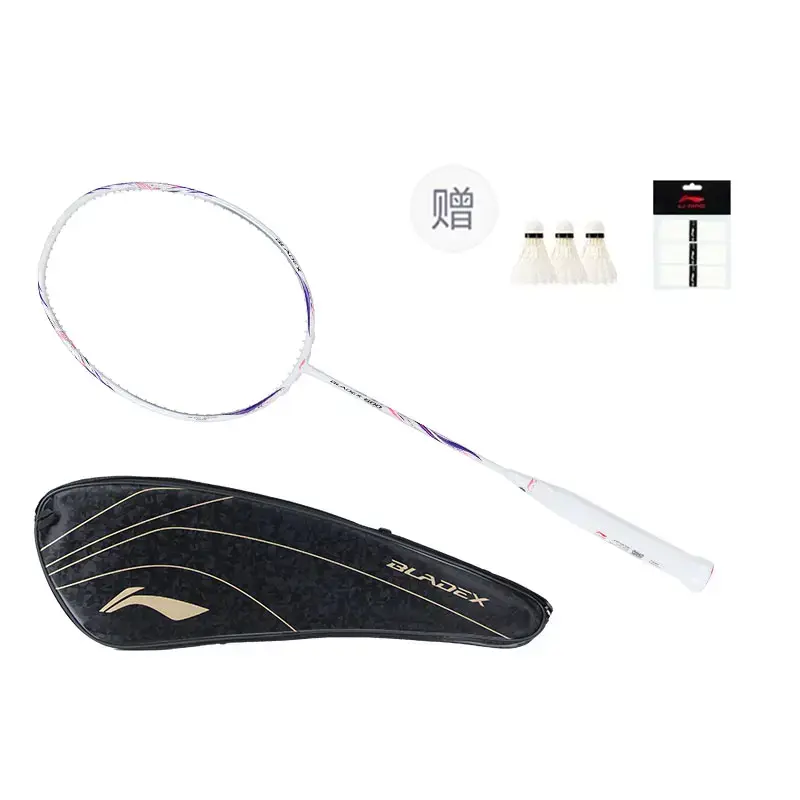 

LINING Blade Shadow 600 full carbon бадминтонная ракетка атакующего типа с утяжеленной головкой, жестким стержнем professional 675mm white