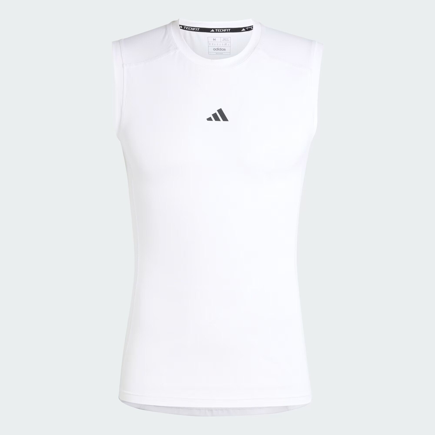 Компрессионная футболка без рукавов для тренировок Techfit Adidas, цвет White — фото 4