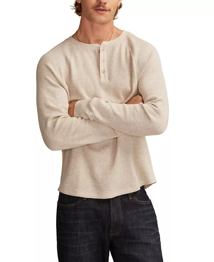 

Мужская термофутболка с длинным рукавом Birdseye Lucky Brand, загар/бежевый