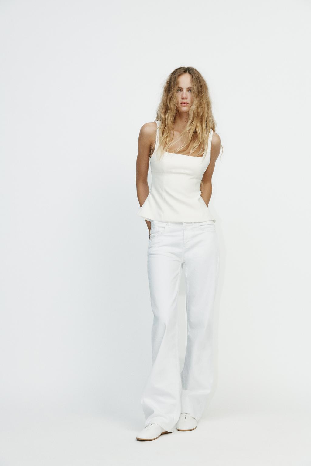 

Топ с бантом сзади ZARA, белый