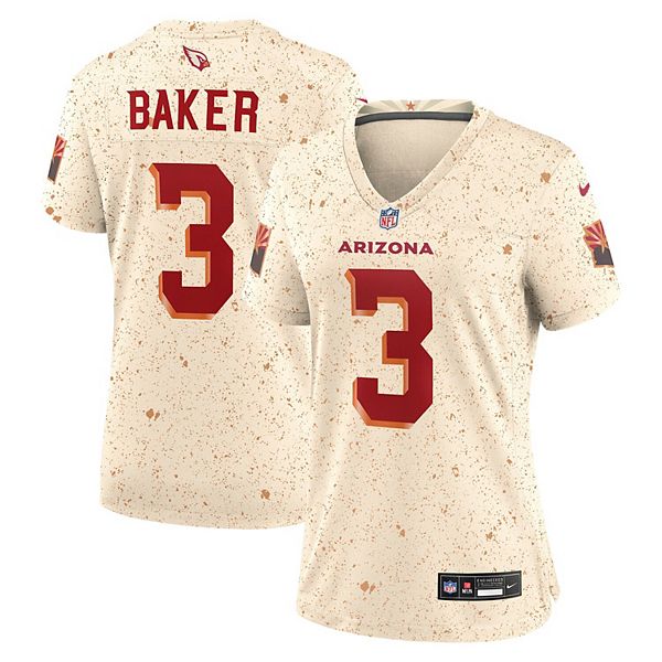

Женская футболка Budda Baker Natural Arizona Cardinals 2025 Rivalries Collection Game Nike