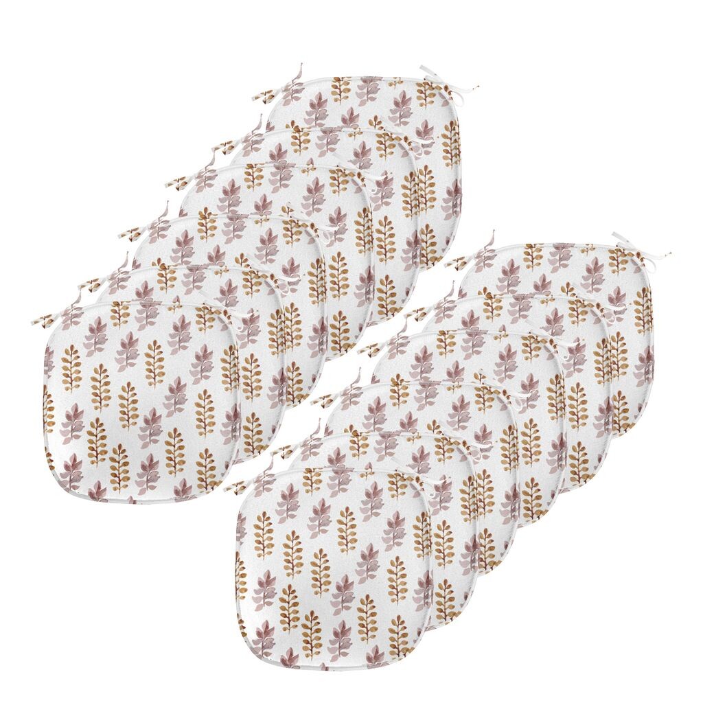 

Натуральные подушки ABAKUHAUS для стульев для столовой, цветущие весенние ветки, декоративная водонепроницаемая подушка с ремнями для кухонных сидений, 40 см x 40 см — упаковка из 12 шт., сушеная роза бледно-кофе, белый