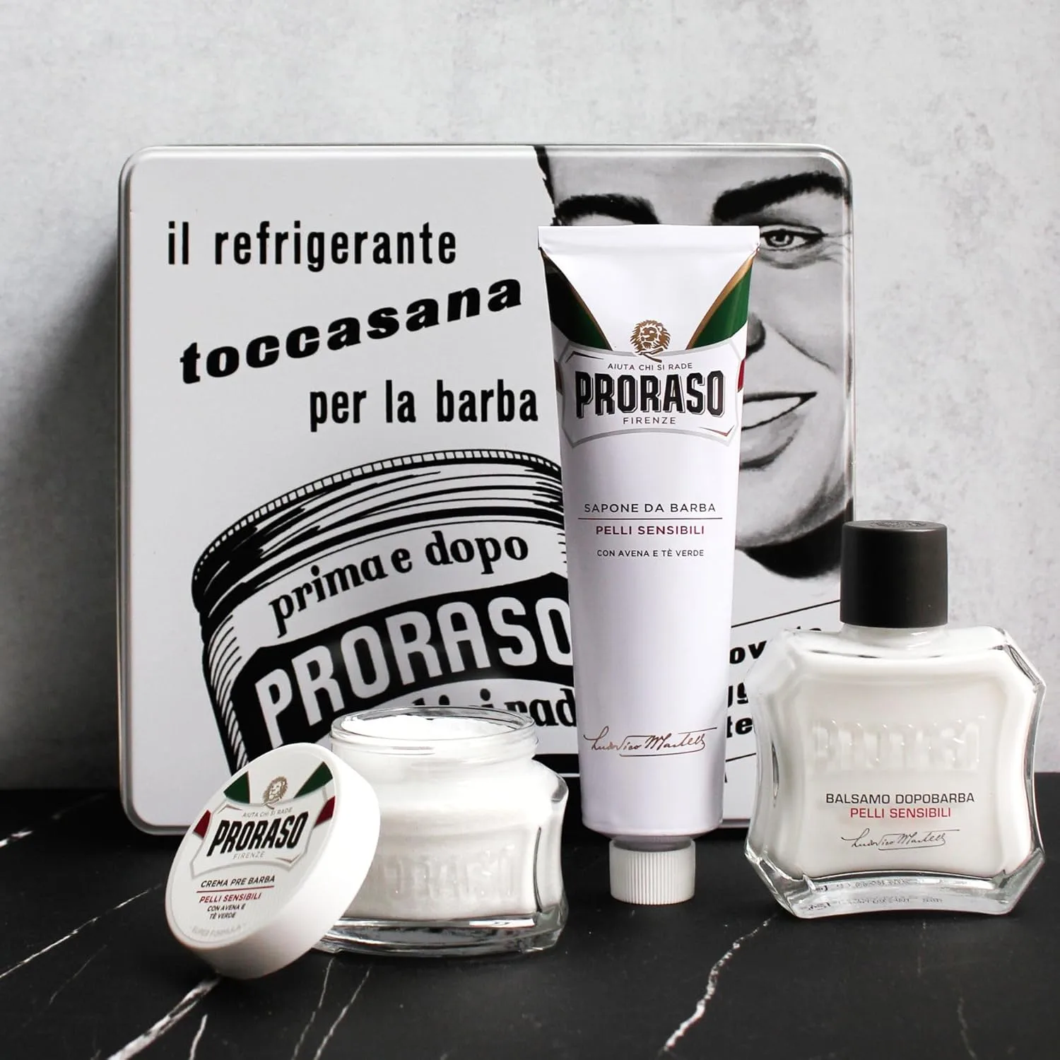 Подарочный набор в банках Proraso Vintage Toccasana, 5,2 унции, Green — фото 2