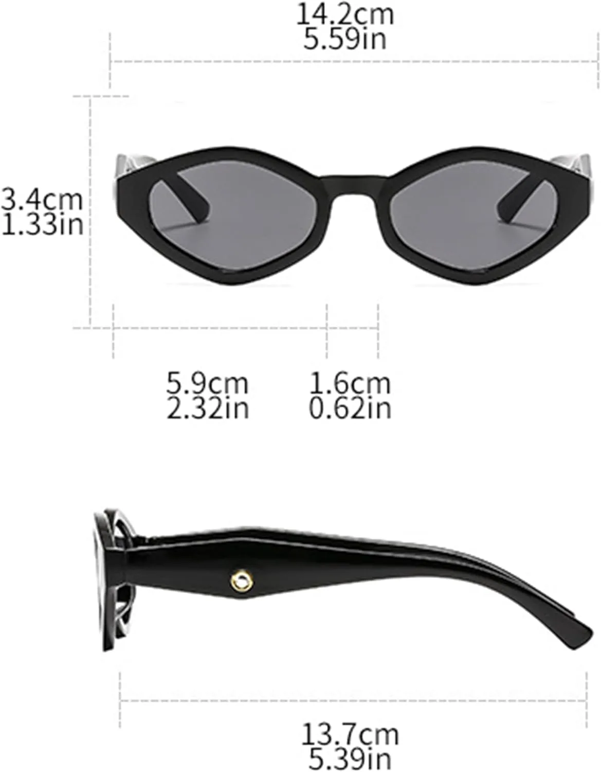 

bullabulling Ретро многоугольные ромбовидные солнцезащитные очки для женщин, винтажные, в стиле панк 70-х, очки «кошачий глаз», солнцезащитные очки UV400, Coffee Tea