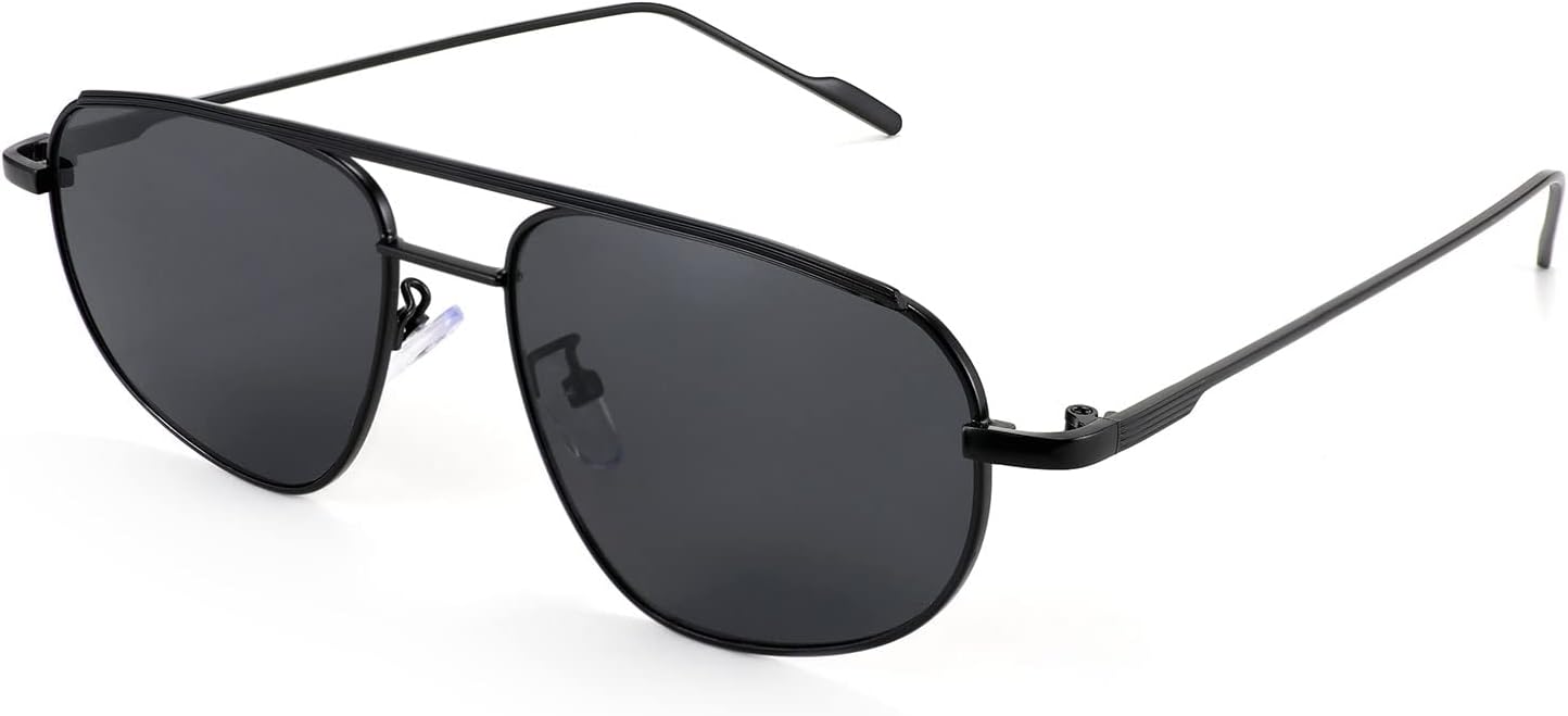 

FEISEDY Ретро-модные солнцезащитные очки-авиаторы для женщин и мужчин, 90-е, маленькие винтажные очки, стильные овальные солнцезащитные очки из золотистого металла, B2906, 001 Black Frame/Gray Lens