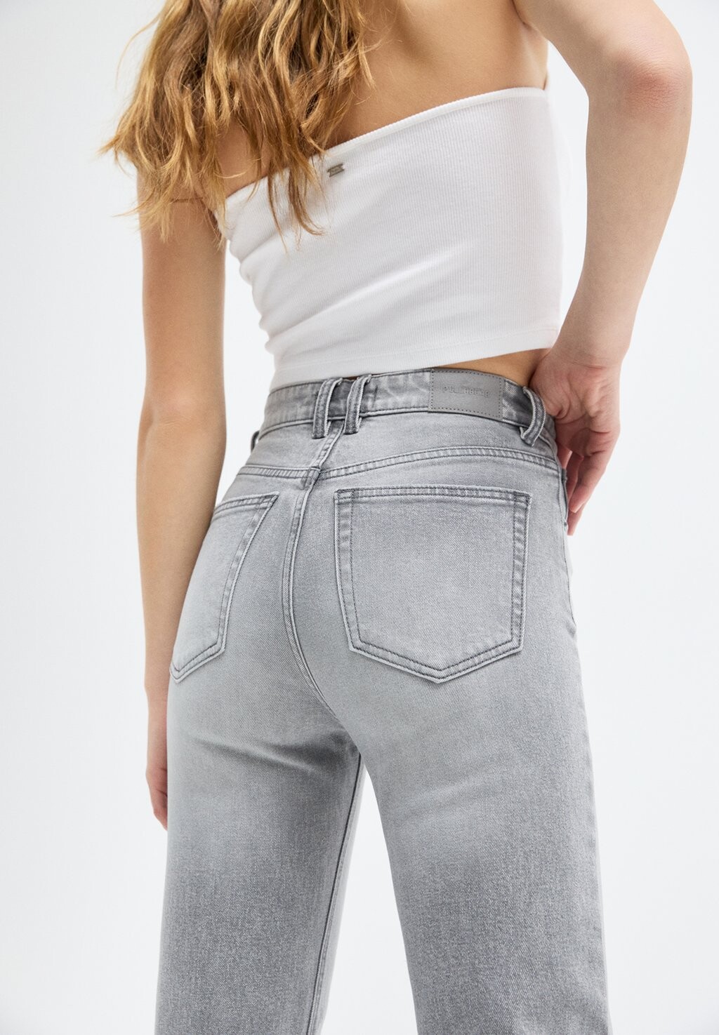 

MOM Comfort PULL&BEAR, Джинсы Baggy серые
