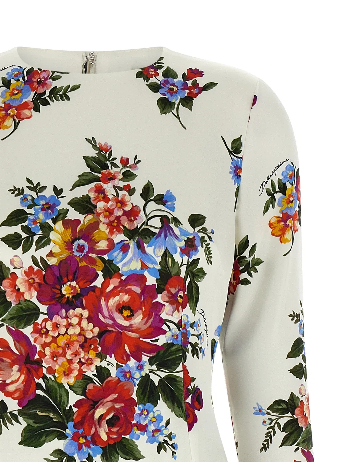 Платье «Mazzo di Fiori» DOLCE & GABBANA, белый — фото 3