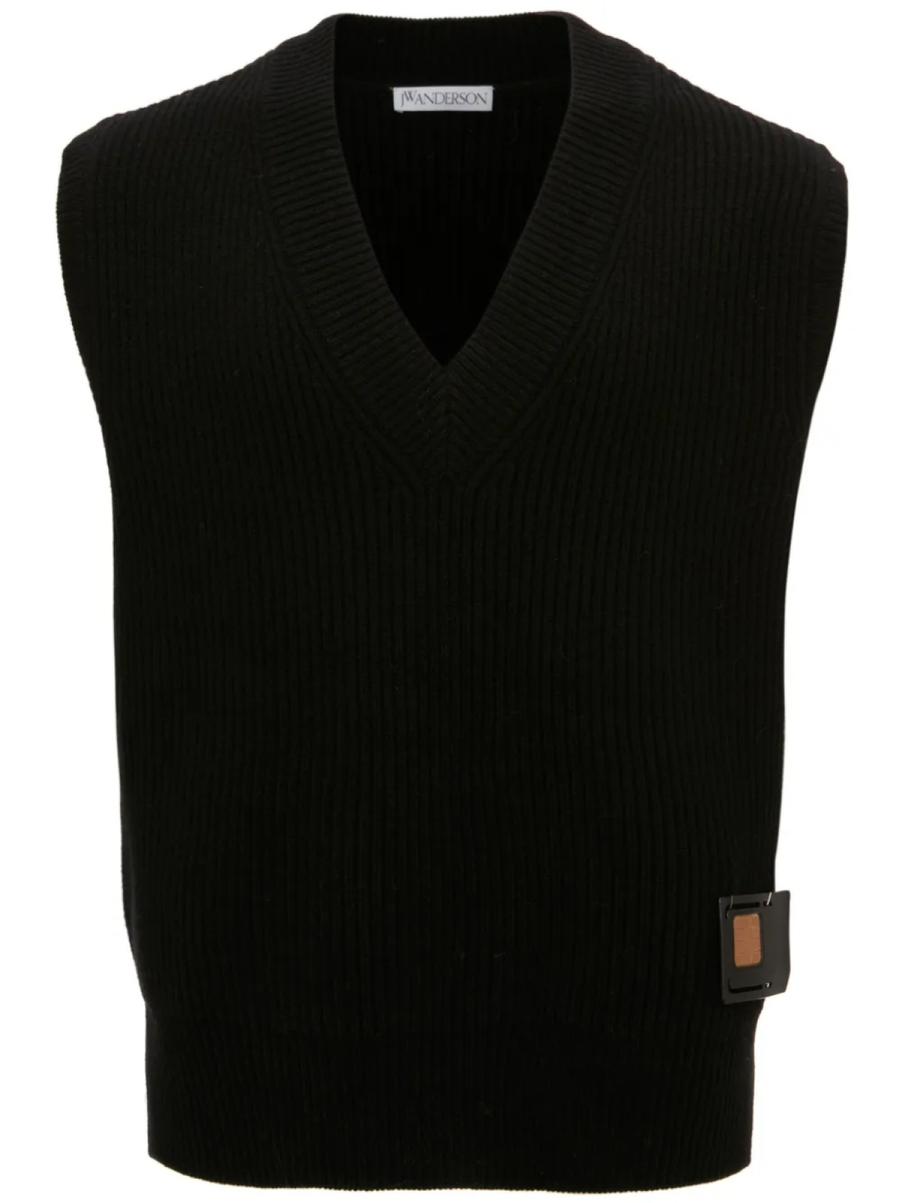 

JW Anderson жилет Sim Card с V-образным вырезом, черный