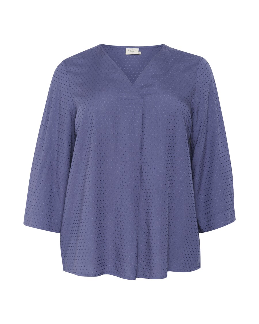

Блузка с коротким рукавом KAFFE CURVE Blouse Else, светло-синий