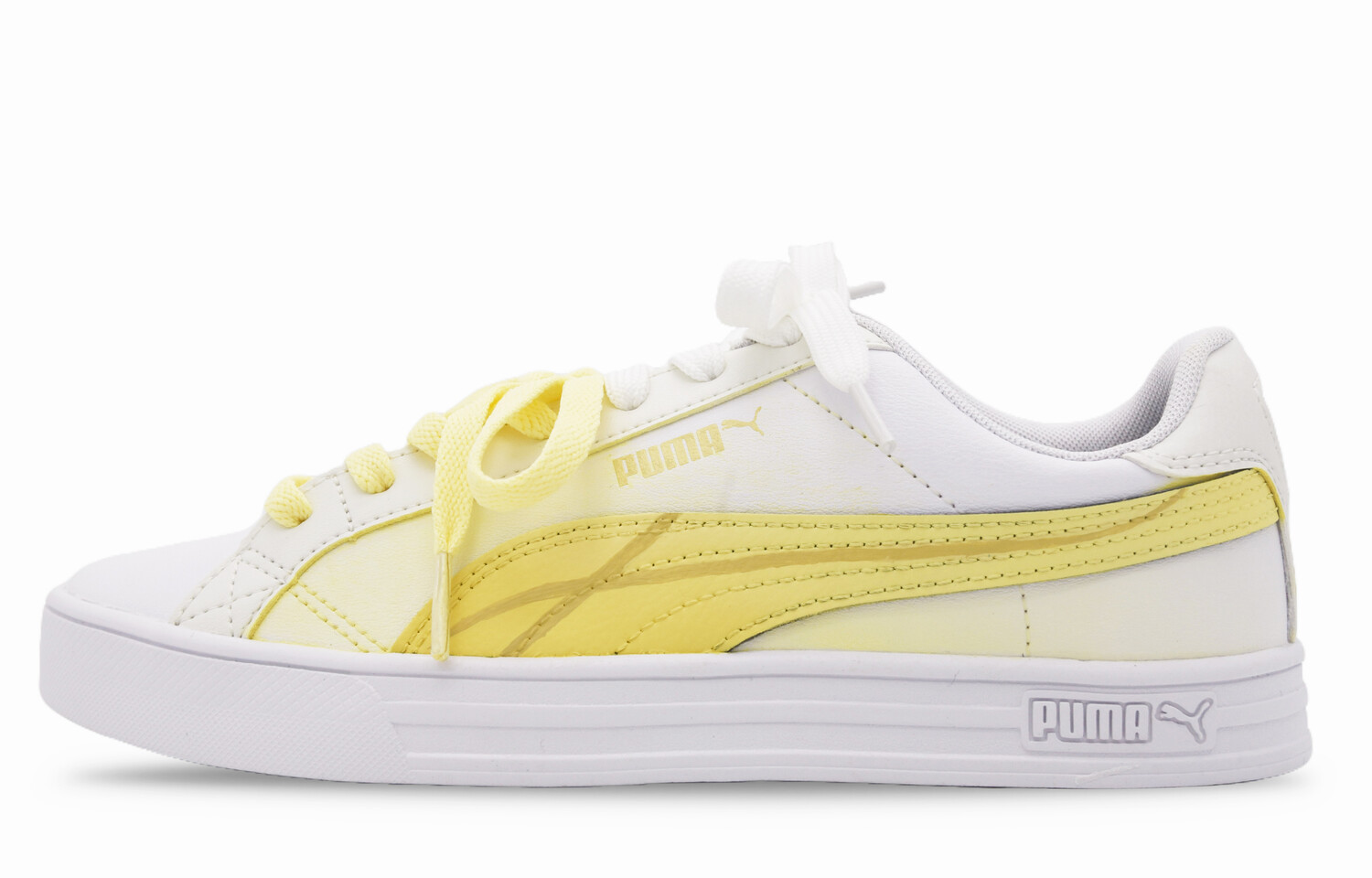 

Кроссовки Puma Smash Vulc Skateboarding Shoes Unisex Low-top White/yellow, желтый