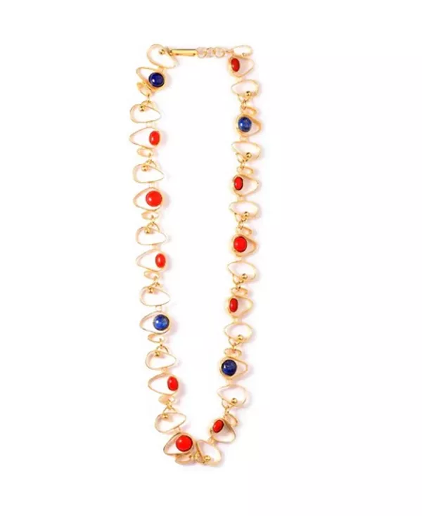 

Ожерелье с душевным камнем и безмятежностью Nectar Nectar New York, gold