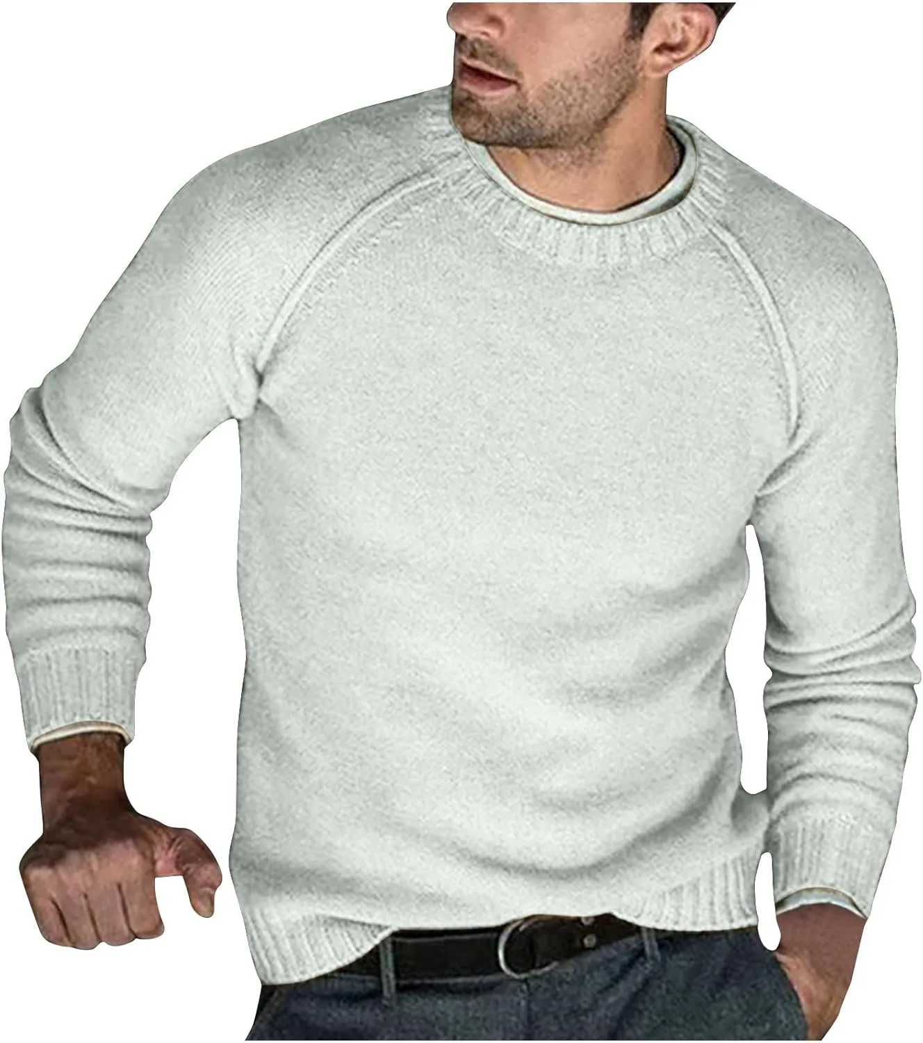 

Термобелье из кашемира для мужчин, зимний пуловер с круглым вырезом, Slim Fit Uillui