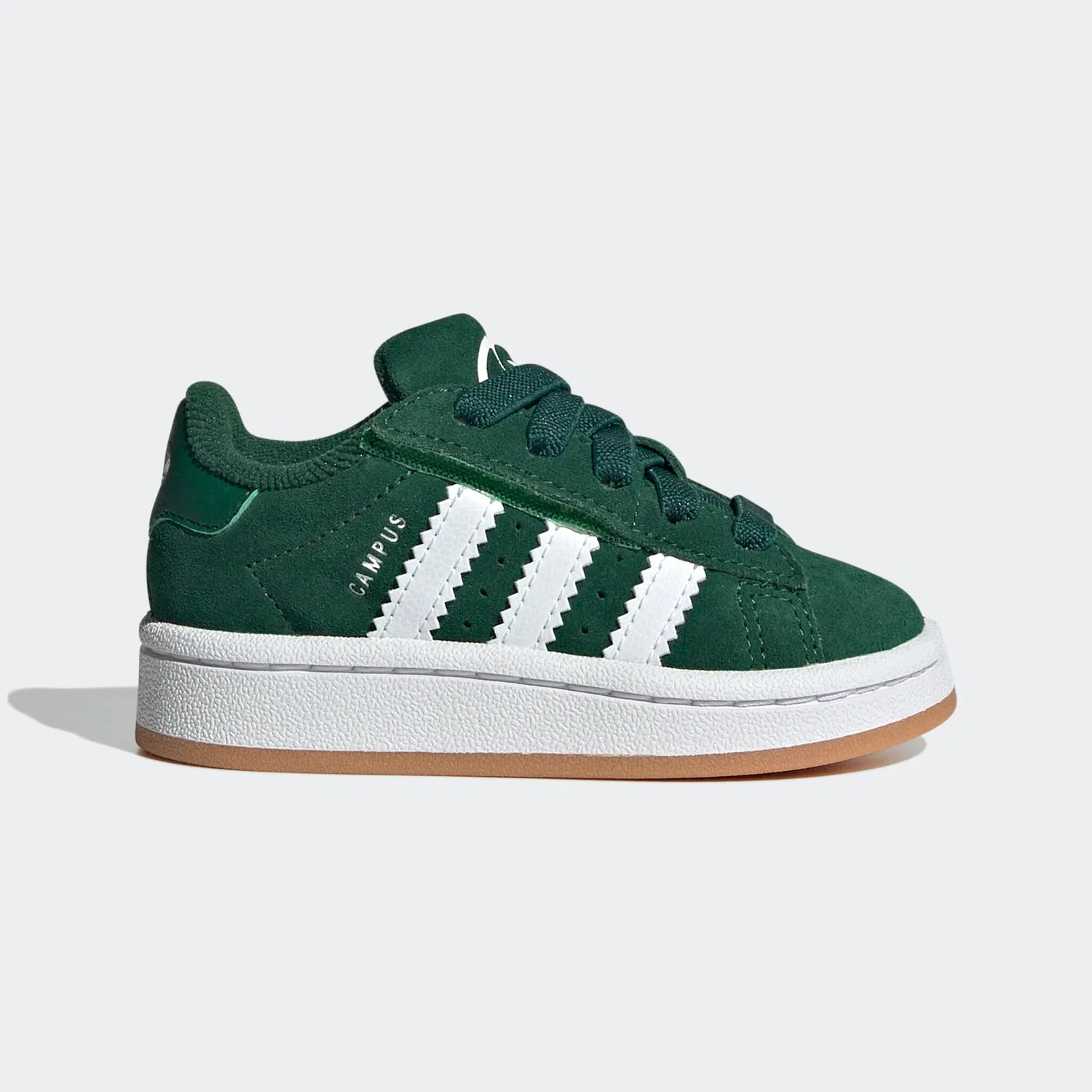 Детские кроссовки с тремя полосками Adidas Originals, Dark Green/White/Gum — фото 2