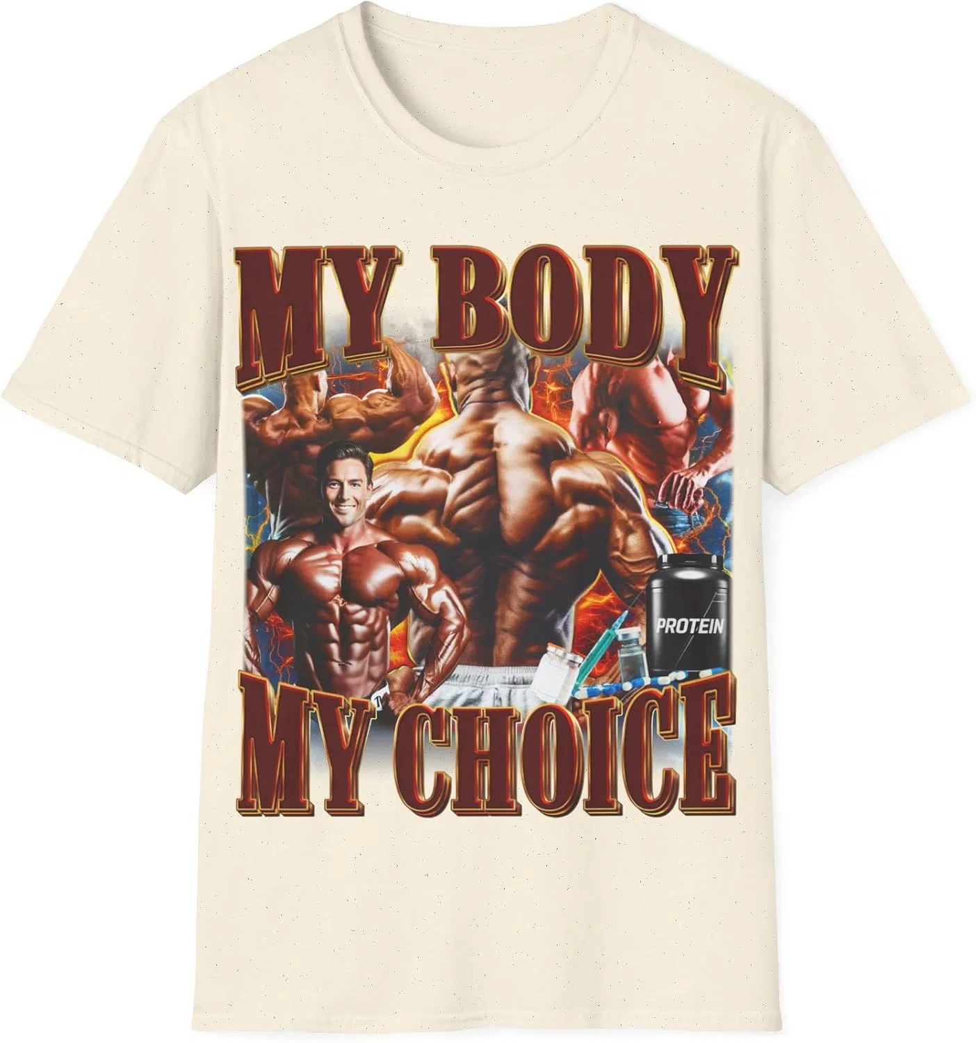 Футболка с принтом My Body Gildan, Natural