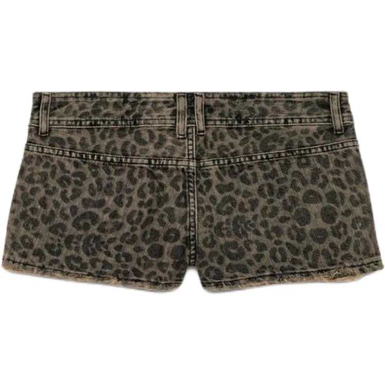 Женские джинсовые шорты с леопардовым принтом ZARA, Leopard Print — фото 3