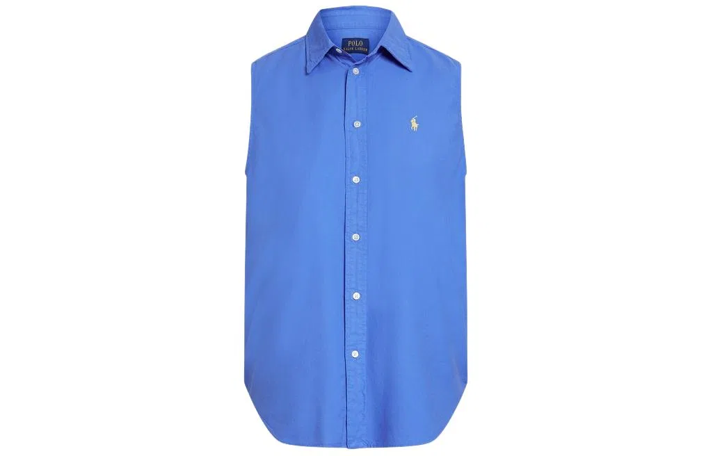 Женская рубашка с принтом SS24 Shirt Polo Ralph Lauren, Blue