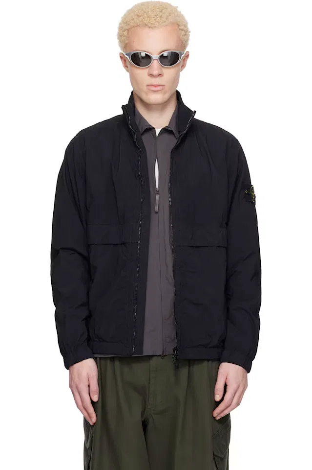 Черная куртка из нейлона smerigliato-tc Stone Island