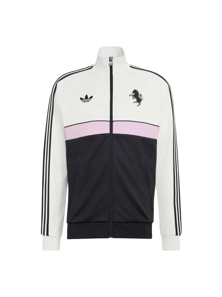 Спортивная толстовка на молнии ADIDAS PERFORMANCE Athletic Zip-Up Hoodie 'JUVE' белого цвета