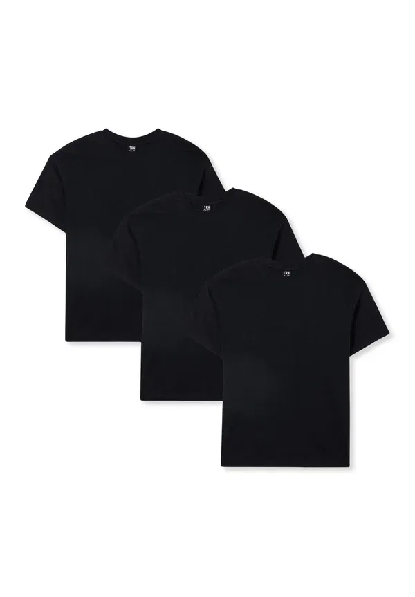 Комплект из 3 футболок хлопок basic t-shirt Terranova Black, черный