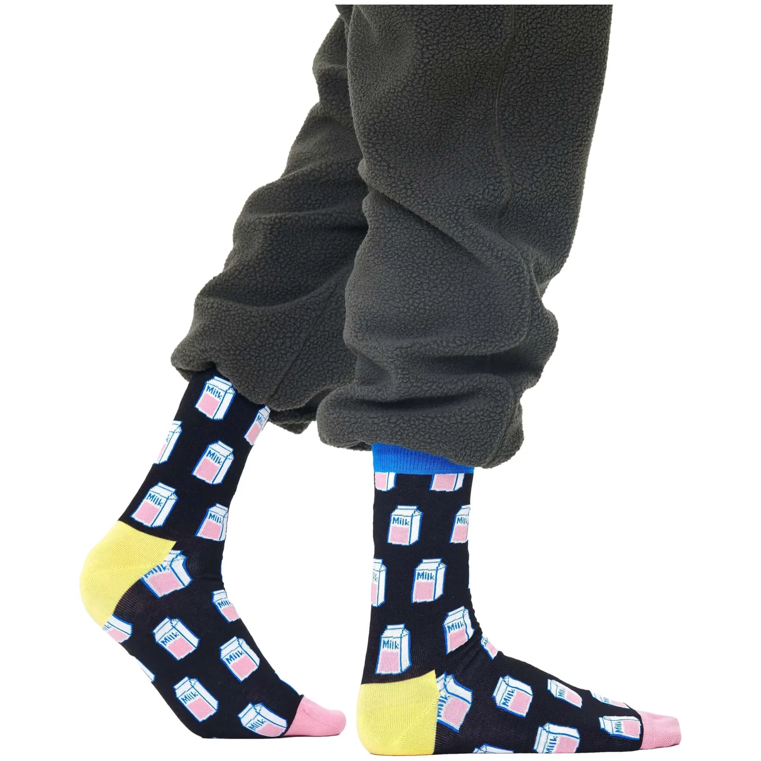 Детские носки с принтом MLK01-9300 Happy Socks, Schwarz — фото 2