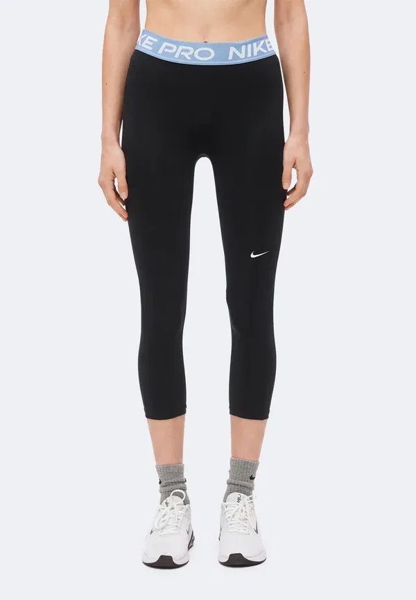 Леггинсы с технологией Dri-fit 365 Crop Tight Nike Performance, Work Blue, White, белый/черный/синий