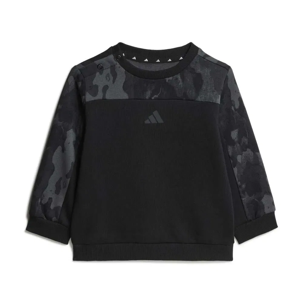 Детский комплект из флиса с камуфляжным принтом Seasonal Essentials Camo Fleece Jogger Infants Adidas, Black — фото 2