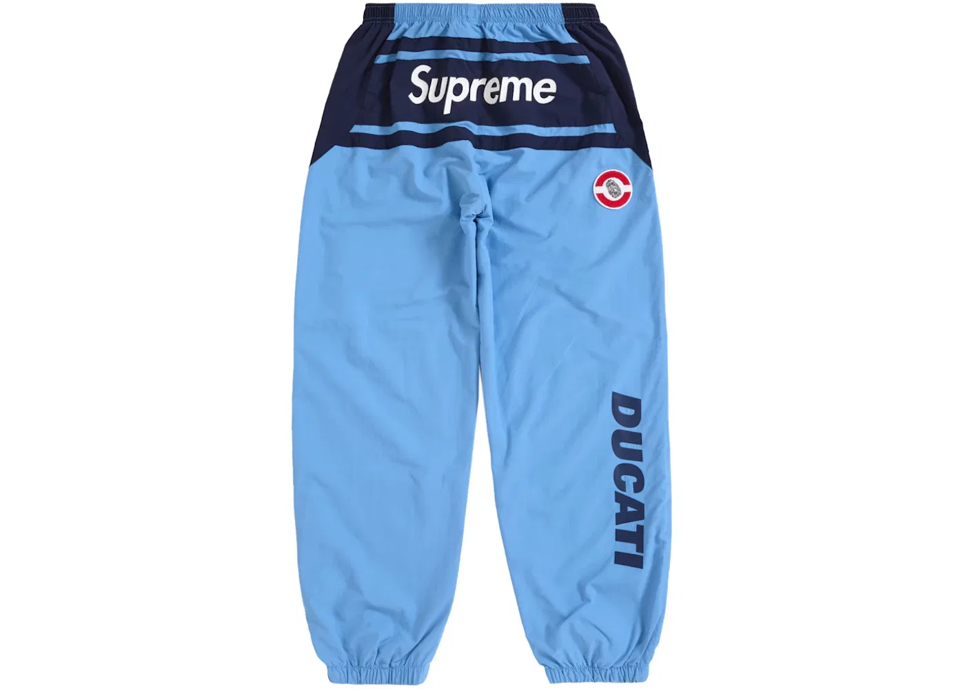 Мужские спортивные штаны с принтом Supreme Ducati Track Pant, Light Blue — фото 2