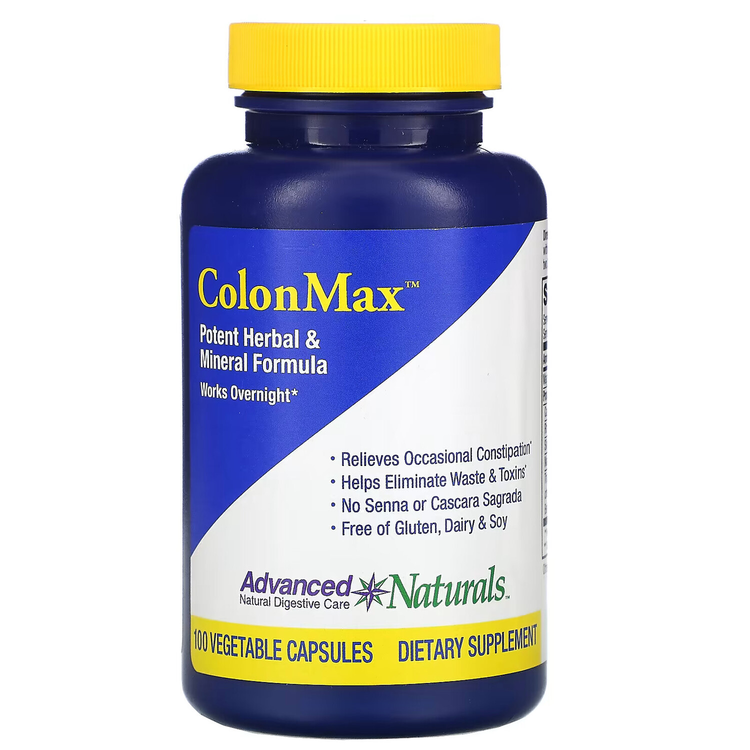 

Advanced Naturals, ColonMax, мощная растительная и минеральная формула, 100 растительных капсул