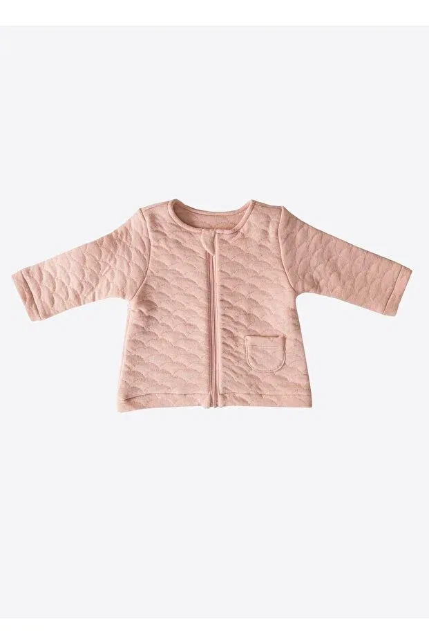 Детский кардиган для девочек хлопковый Organic molo cardigan Kitikate, Pink — фото 2