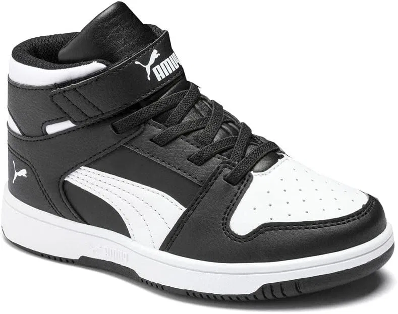 Детские кроссовки для мальчиков Rebound Layup PUMA, Black/White — фото 3