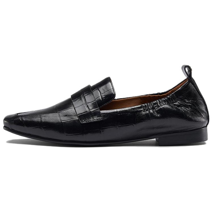 LE SAUNDA Лоферы женские красно-бело-черные Raven Feather Black BKR, цвет Raven Feather Black BKR