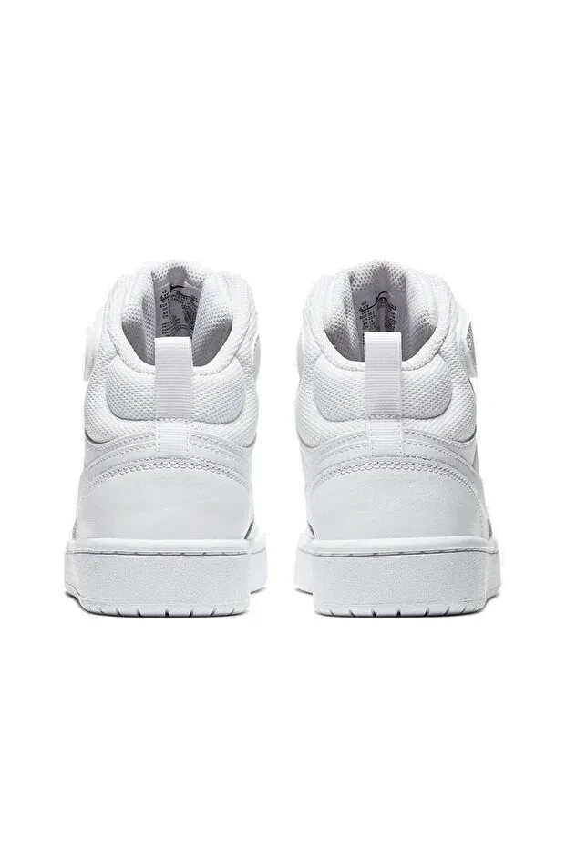 Детские кроссовки для девочек с шнуровкой Nike Court Borough Mid 2, Белый — фото 4
