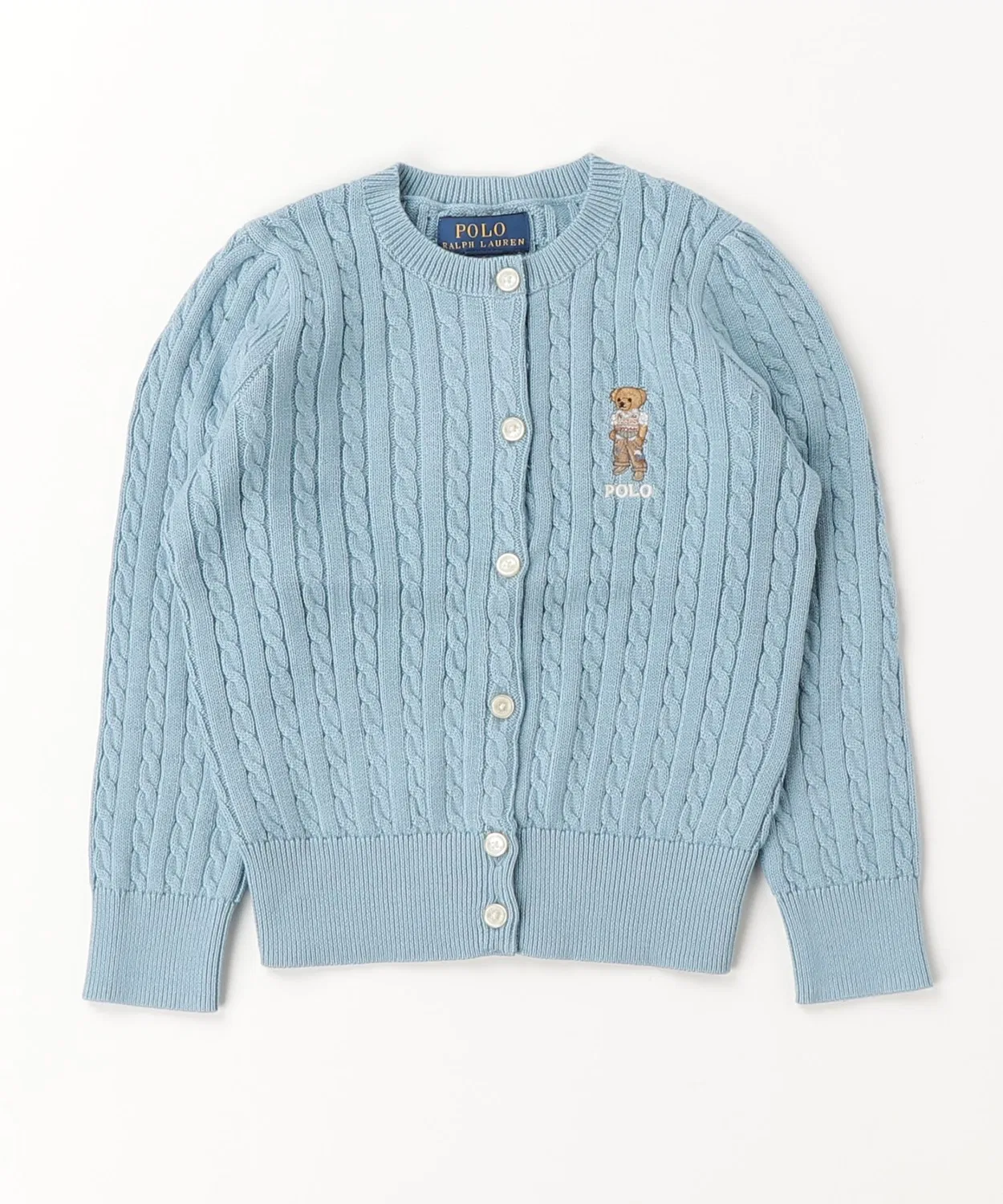 Детский кардиган с длинным рукавомPolo Bear POLO RALPH LAUREN CHILDRENSWEAR, Blue — фото 3