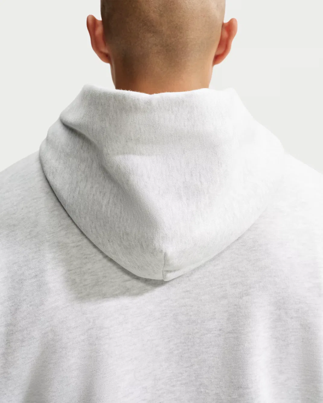 Мужская толстовка с капюшоном Nike Solo Fleece, Birch Heather/Black — фото 2