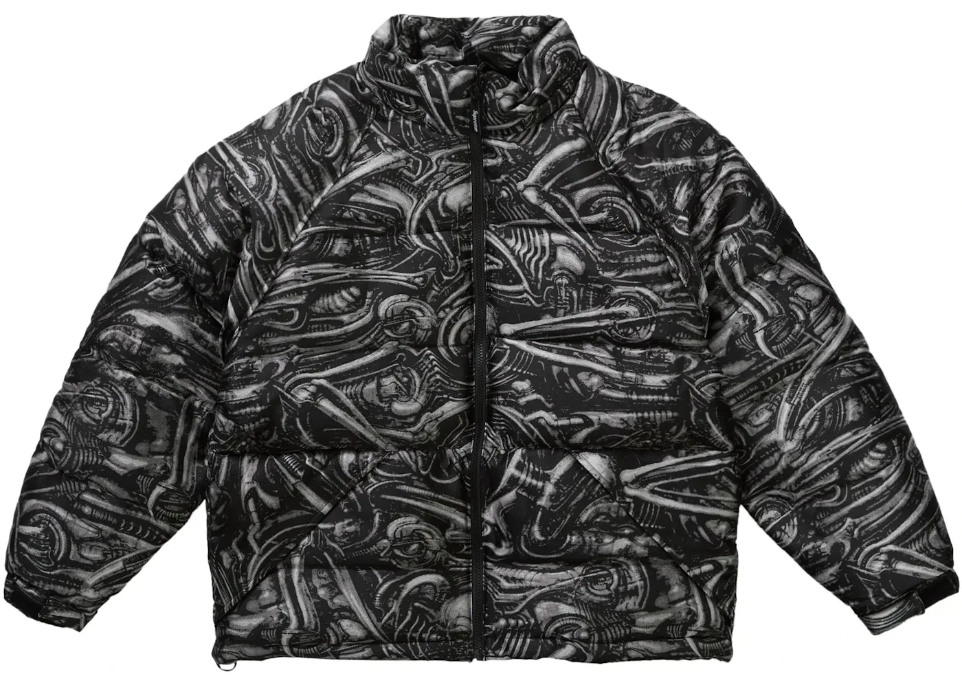 Мужская пуховая куртка с жаккардовым принтом Supreme H.R. Giger, Black — фото 4