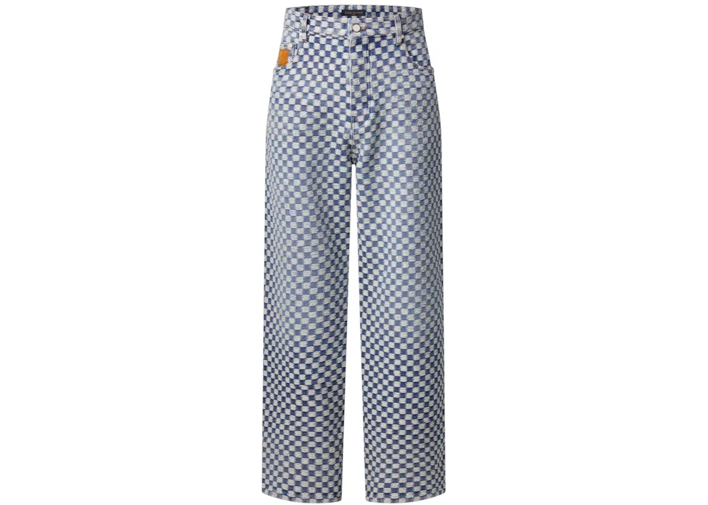 Мужские джинсы широкого кроя Louis Vuitton x Nigo Damier, Indigo