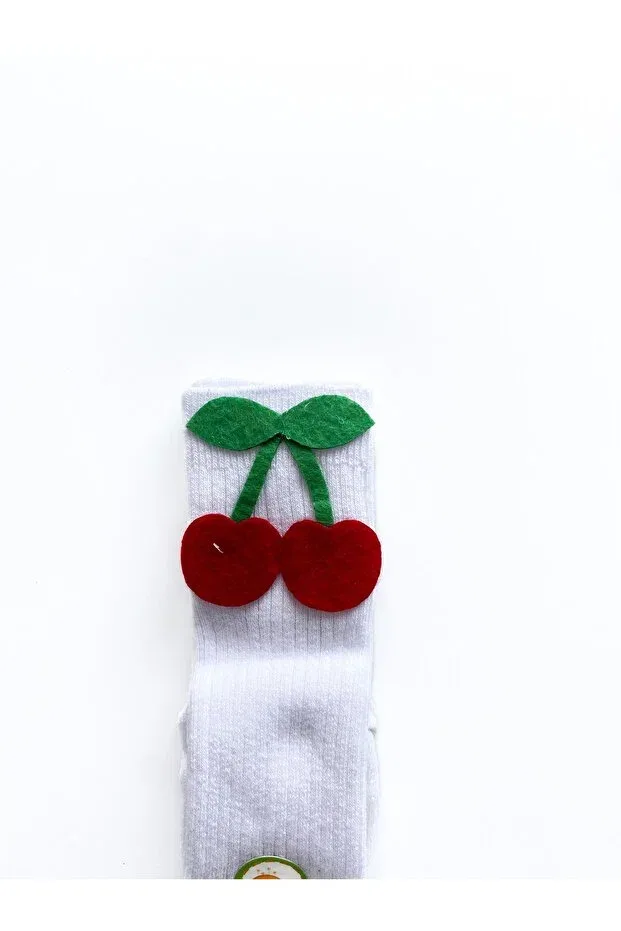 Детские носки для девочек с рисунком Portakal Bebek, Red Cherry-Orange-Strawberry — фото 2