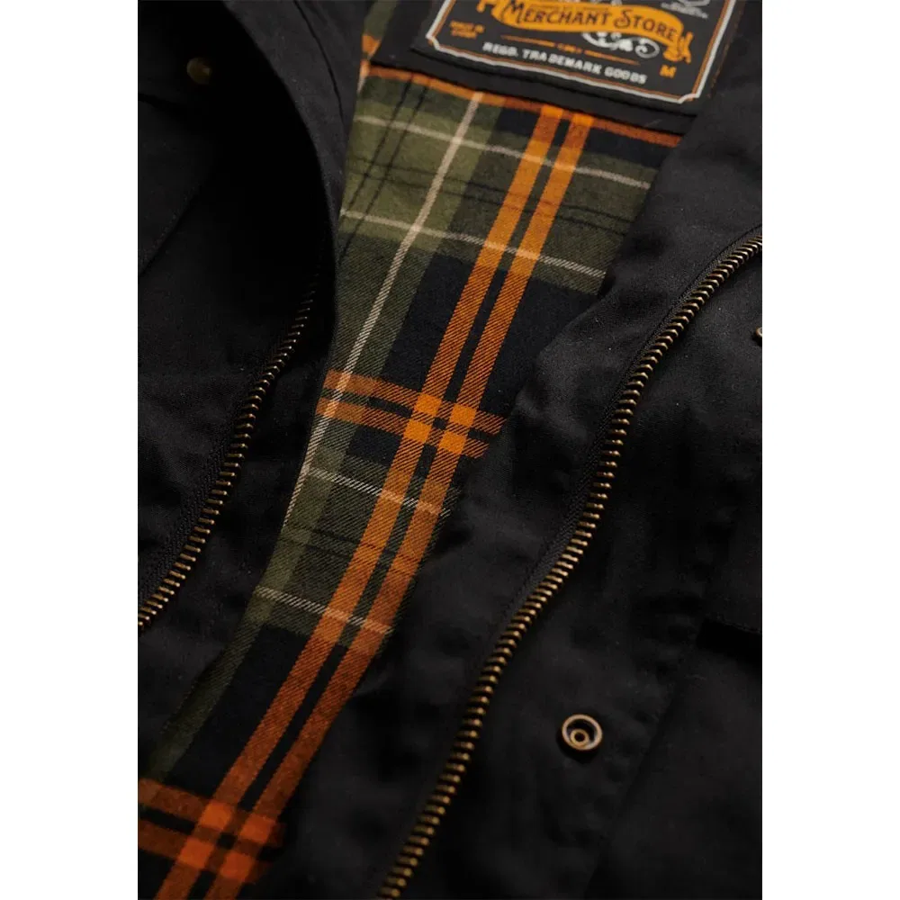 Куртка Superdry Merchant Wax Racer, черный — фото 4
