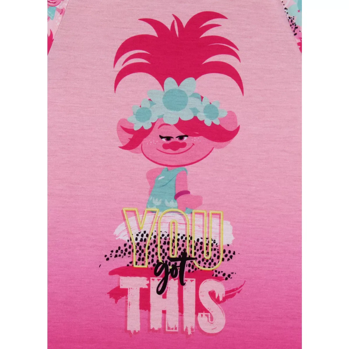 Детская ночная рубашка-платье с принтом Trolls You Got This Poppy, Цвет Pink — фото 2