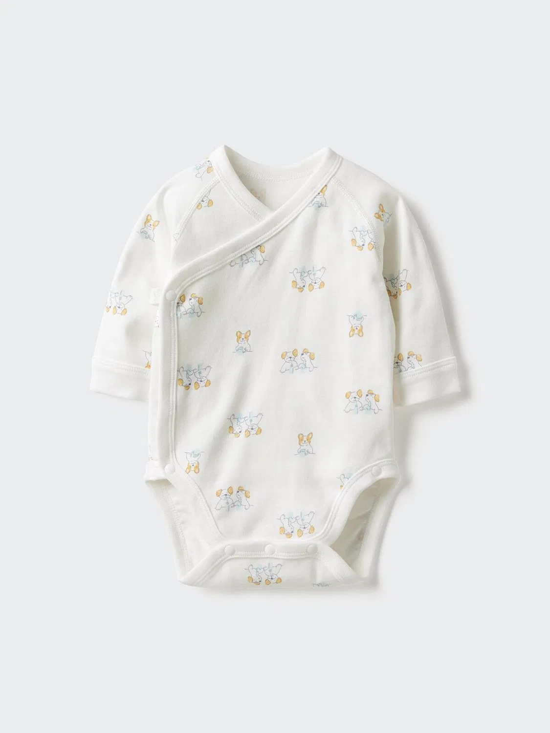 Боди Uniqlo, с принтом, кремовый