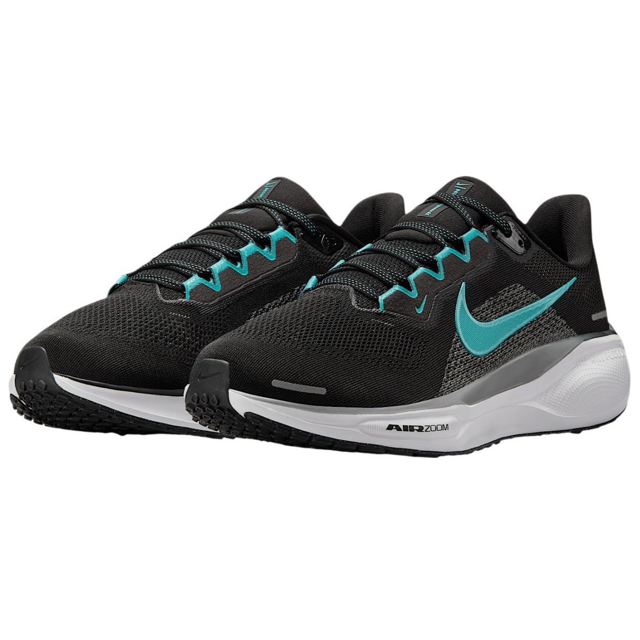 Кроссовки Nike Air Zoom Pegasus 41, черный/серый/белый/зеленый — фото 2