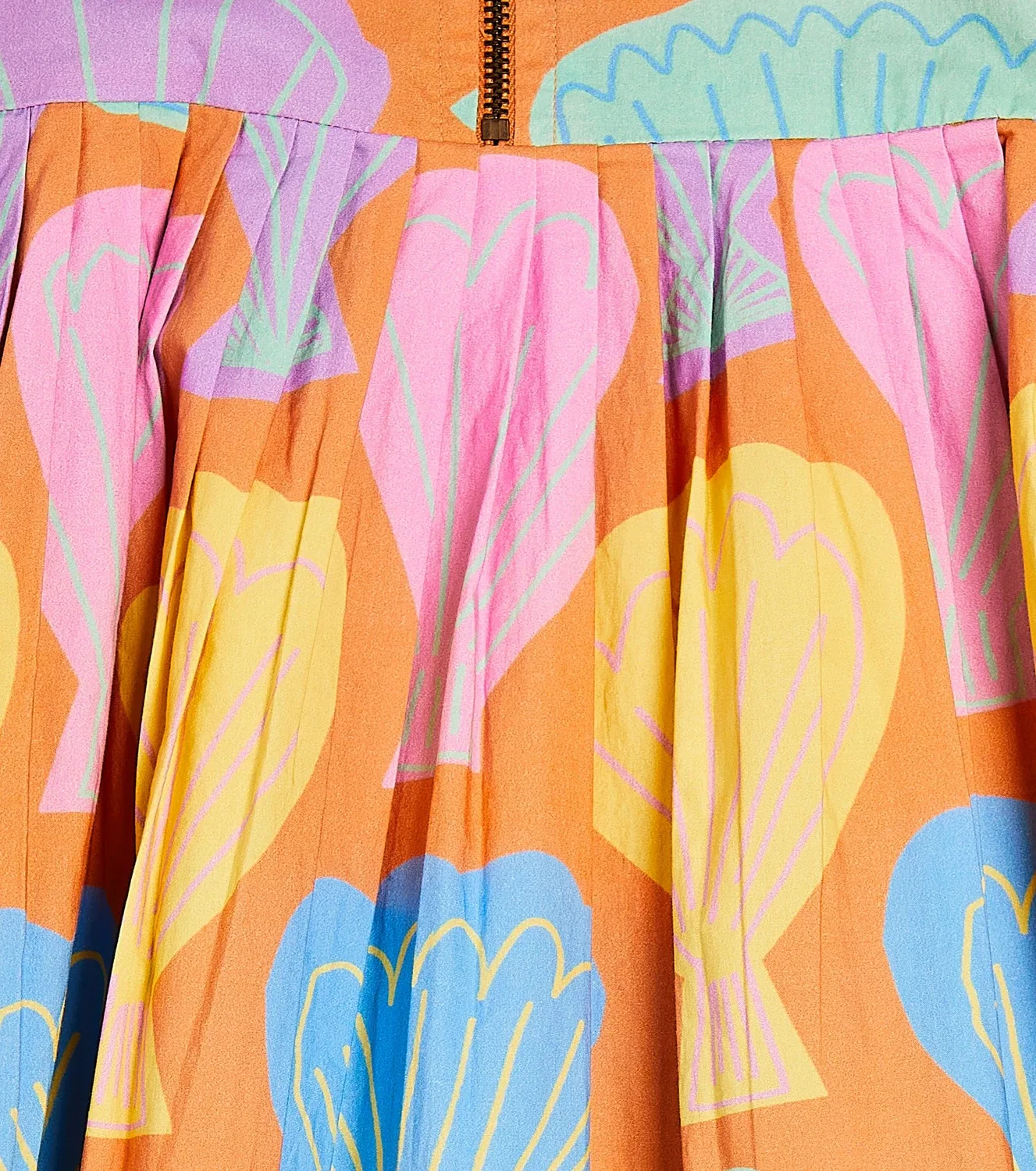 Платье хлопковое Stella Mccartney Kids, оранжевый — фото 3