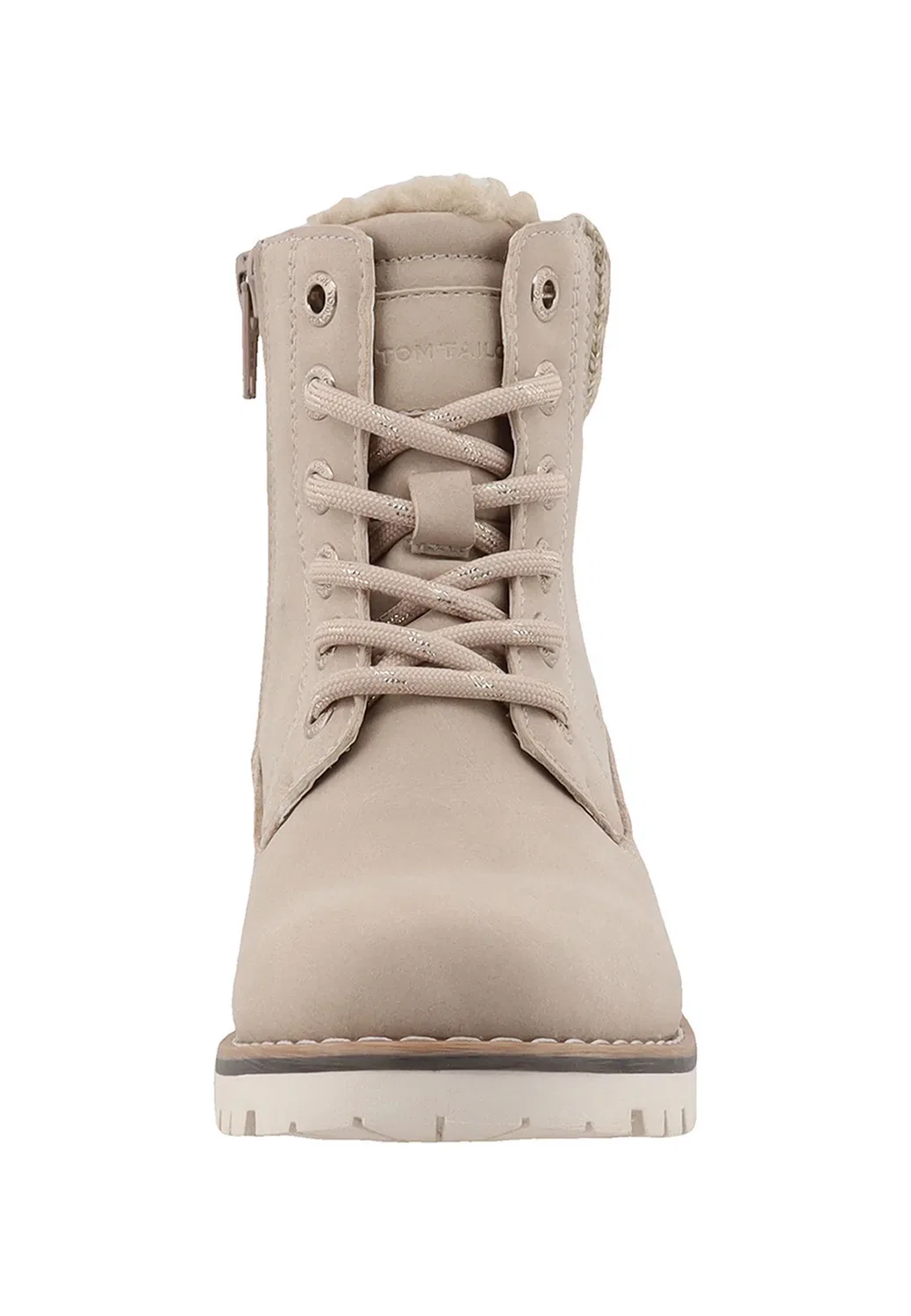 Ботильоны Stiefel унисекс на шнуровке Tom Tailor, Cream — фото 4