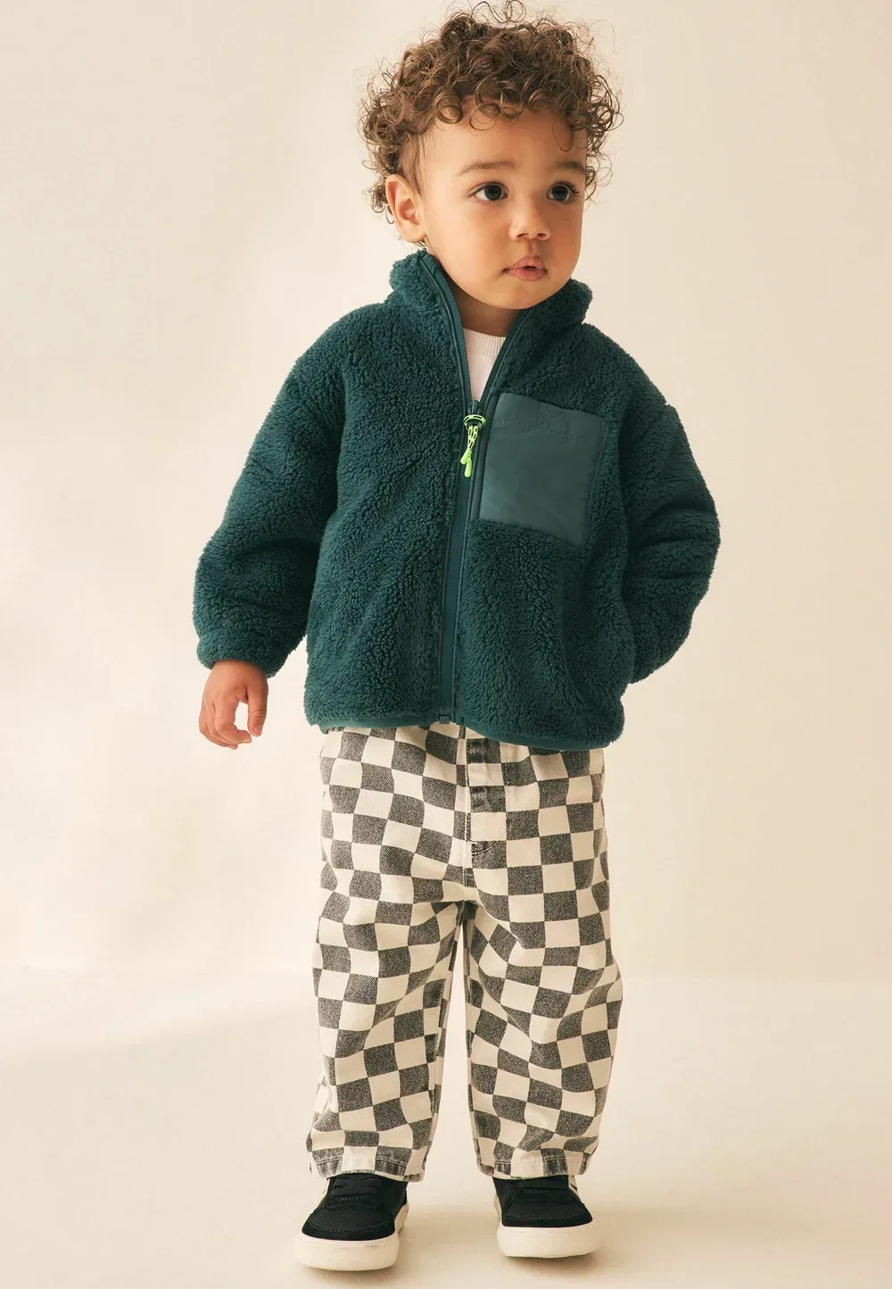 Куртка из флиса, стандартного кроя, на молнии Next, Teal Green