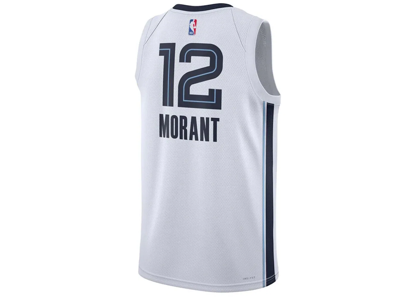 Мужская джерси с принтом Nike NBA Memphis Grizzlies Ja Morant Association Edition Dri-FIT Swingman, White/Dark Blue — фото 2