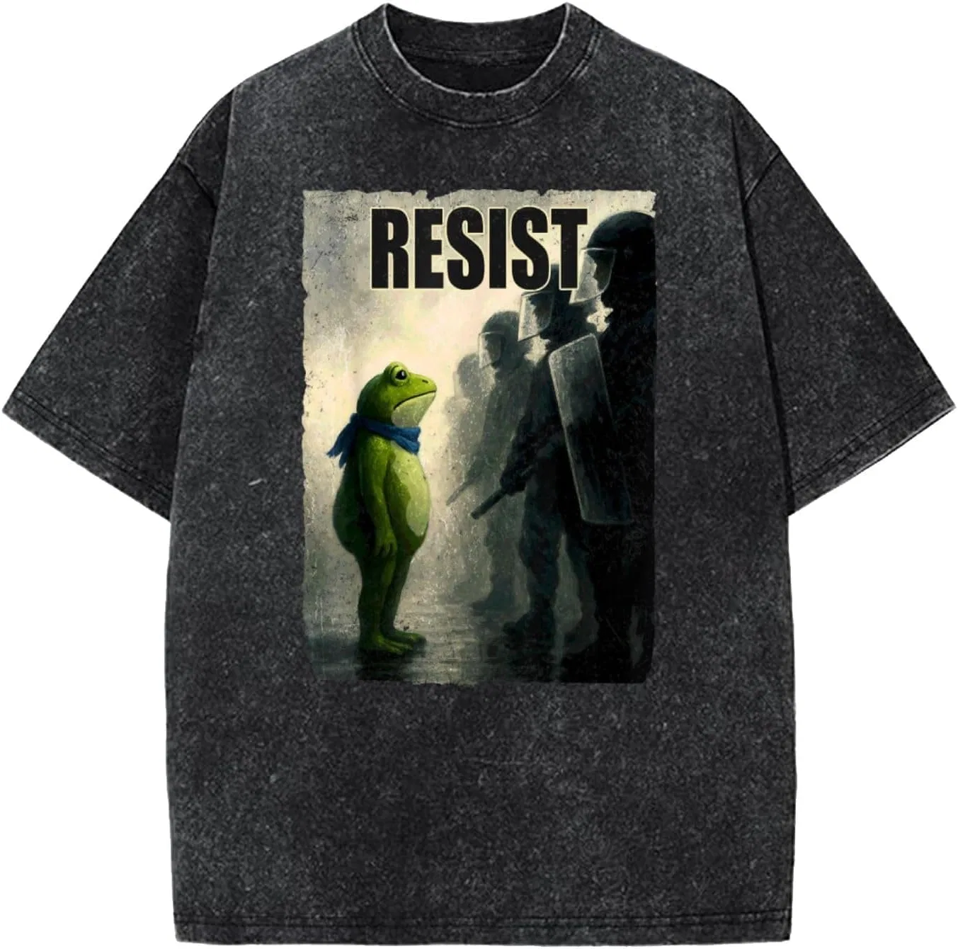 Мужская футболка с лягушкой Portland Frog Protests, Wash Black